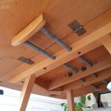 ERCOL folding dining table in solid elm