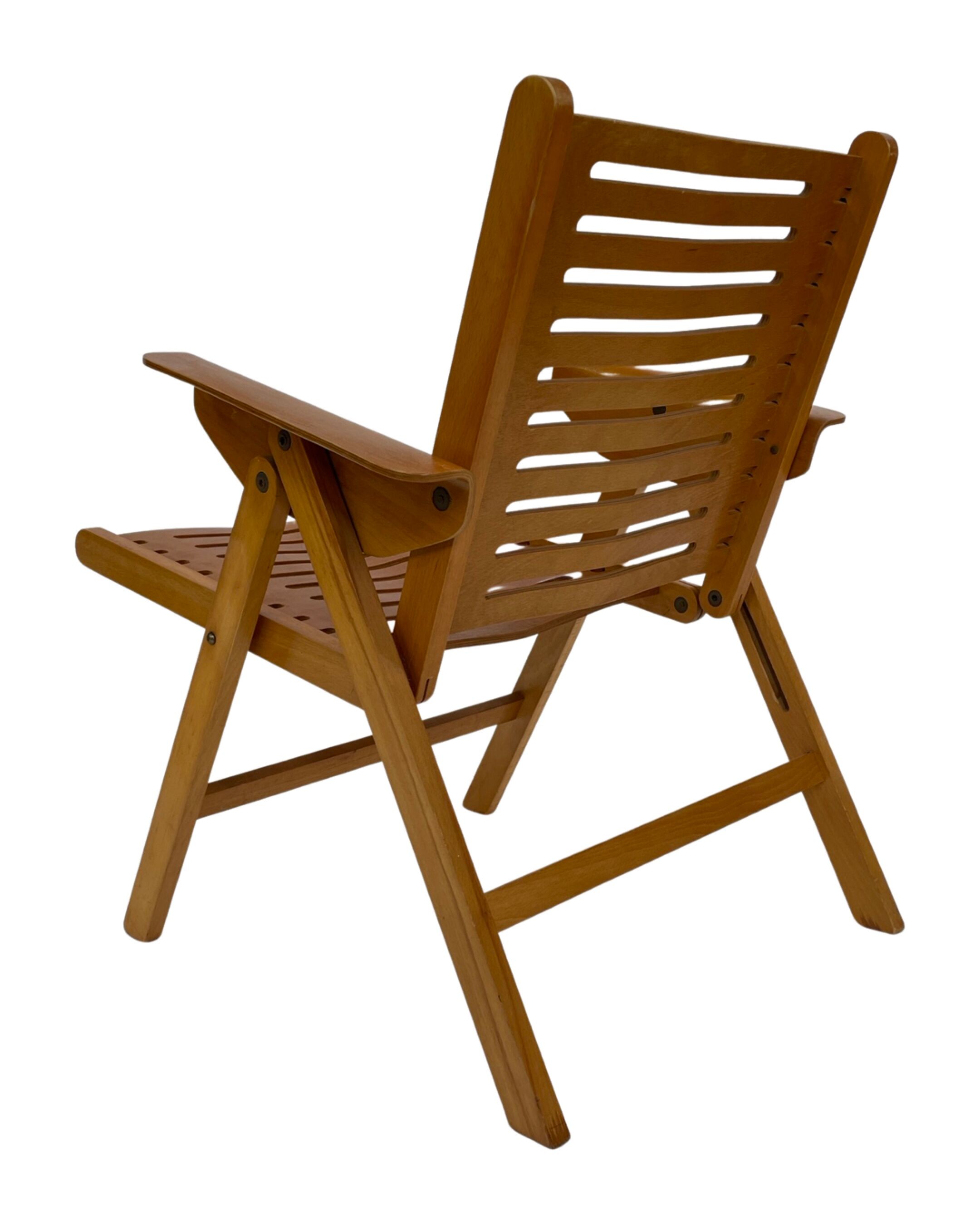 Vintage set of four Rex Plywood folding chairs by Niko Kralj design 1950