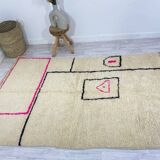 Handmade wool berber rug 290 x 184 cm