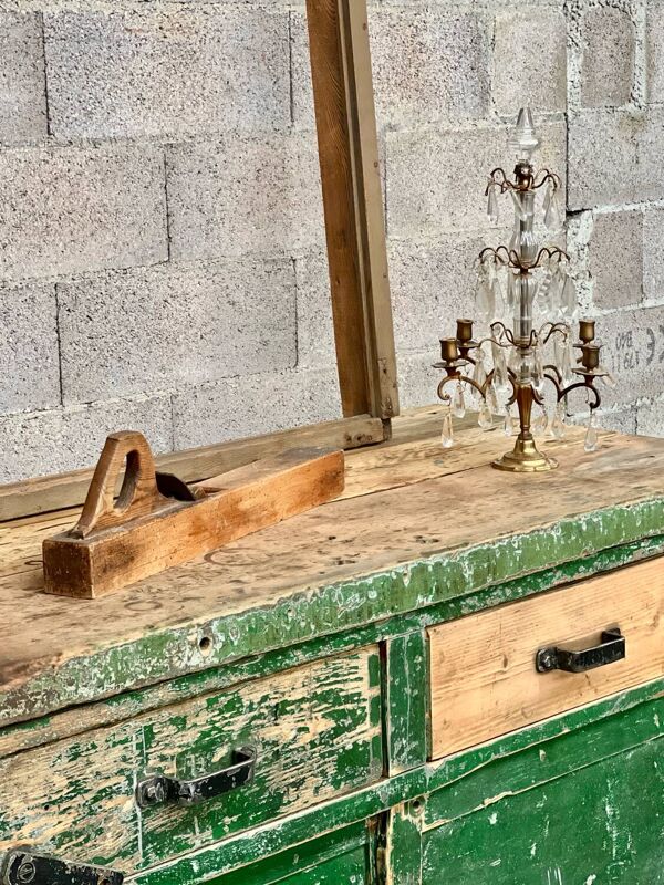 Établi industriel ancien