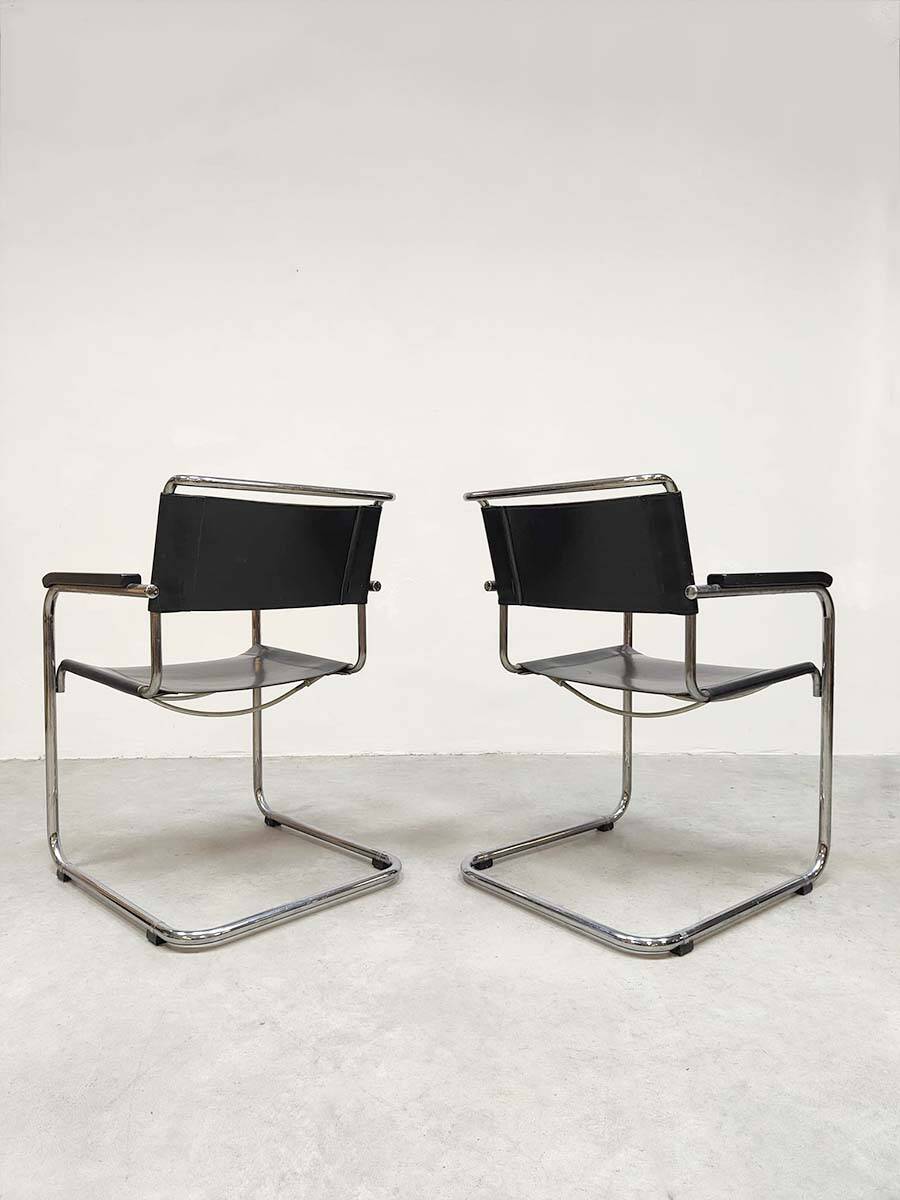 Chaises à repas design vintage S34 Mart Stam Thonet 1970