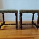 Pair of vintage Dutch stools with a patina – Wabi-Sabi spirit