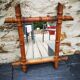 Old mirror "bamboo" vintage 1920/1930 25 x 19.5 cm small model