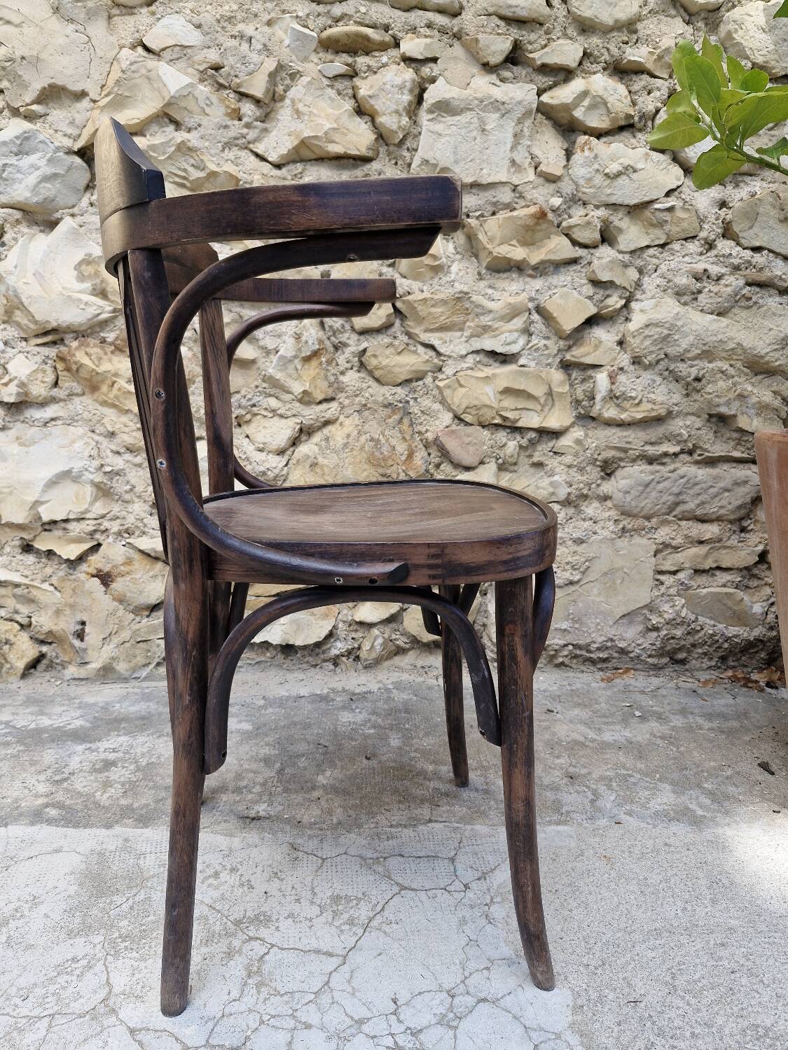Lot fauteuils de restaurant bistrot vintage en bois courbé