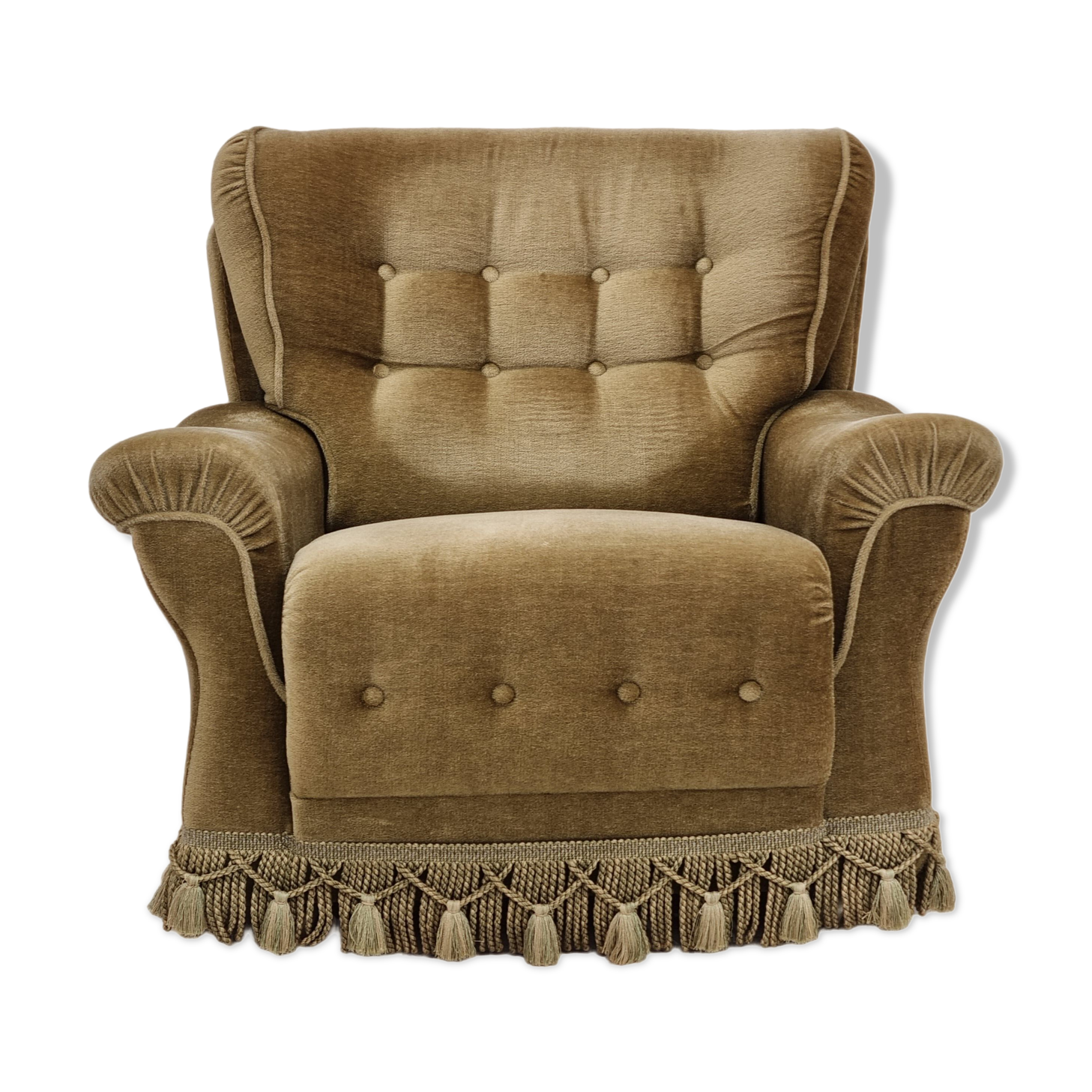 Fauteuil vintage danoise avec rembourrage années 1970