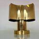 Big design brass table lamp - Czechoslovakia, 1980s