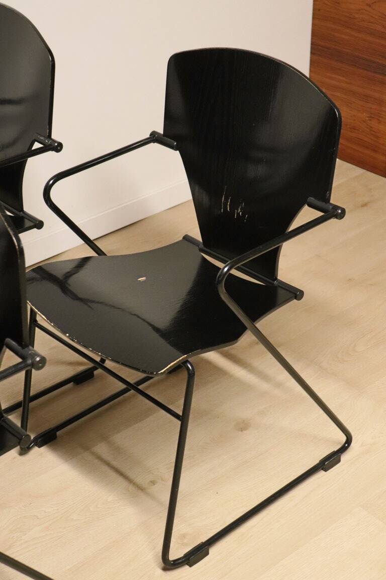 Série de 6 chaises EGOA 300 par Josep Mora - 1980