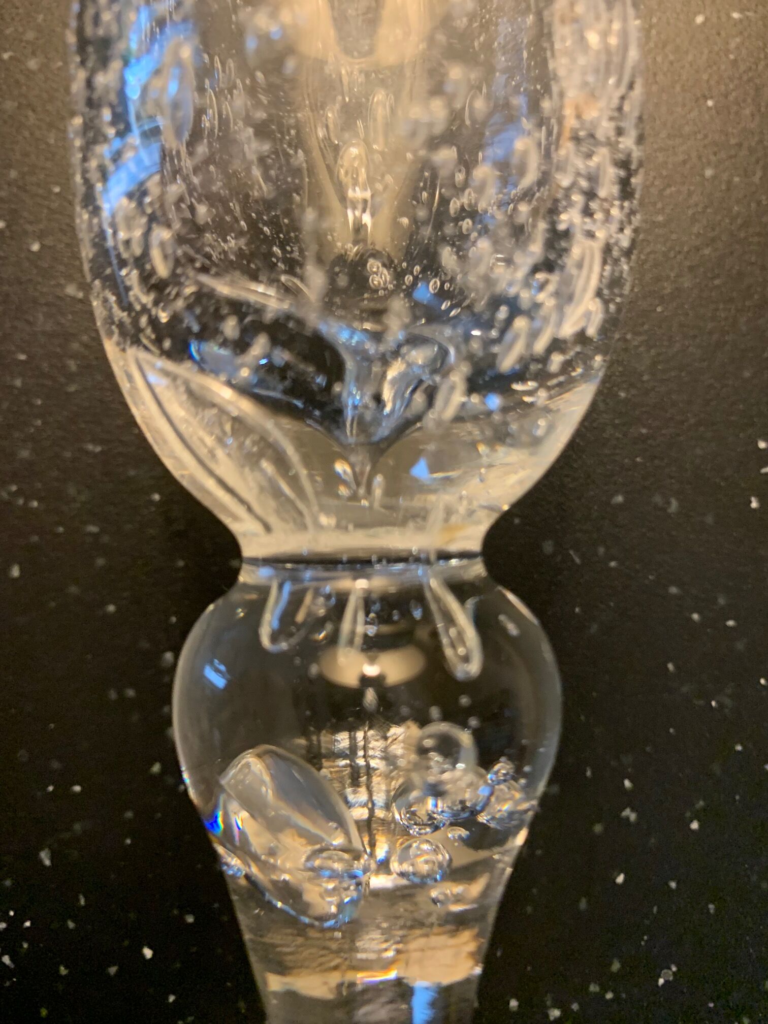 Lot de 6 flûtes en verre bullé
