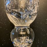 Set of 6 bubbled glass flutes