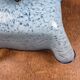 Antique blue speckled glass suspension in the style of Clichy – Draped shape