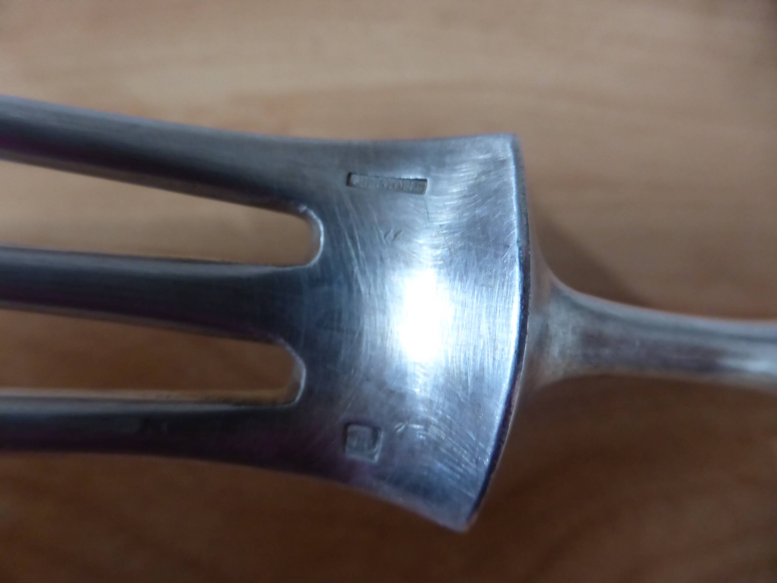Christofle silver-plated meat fork 240550