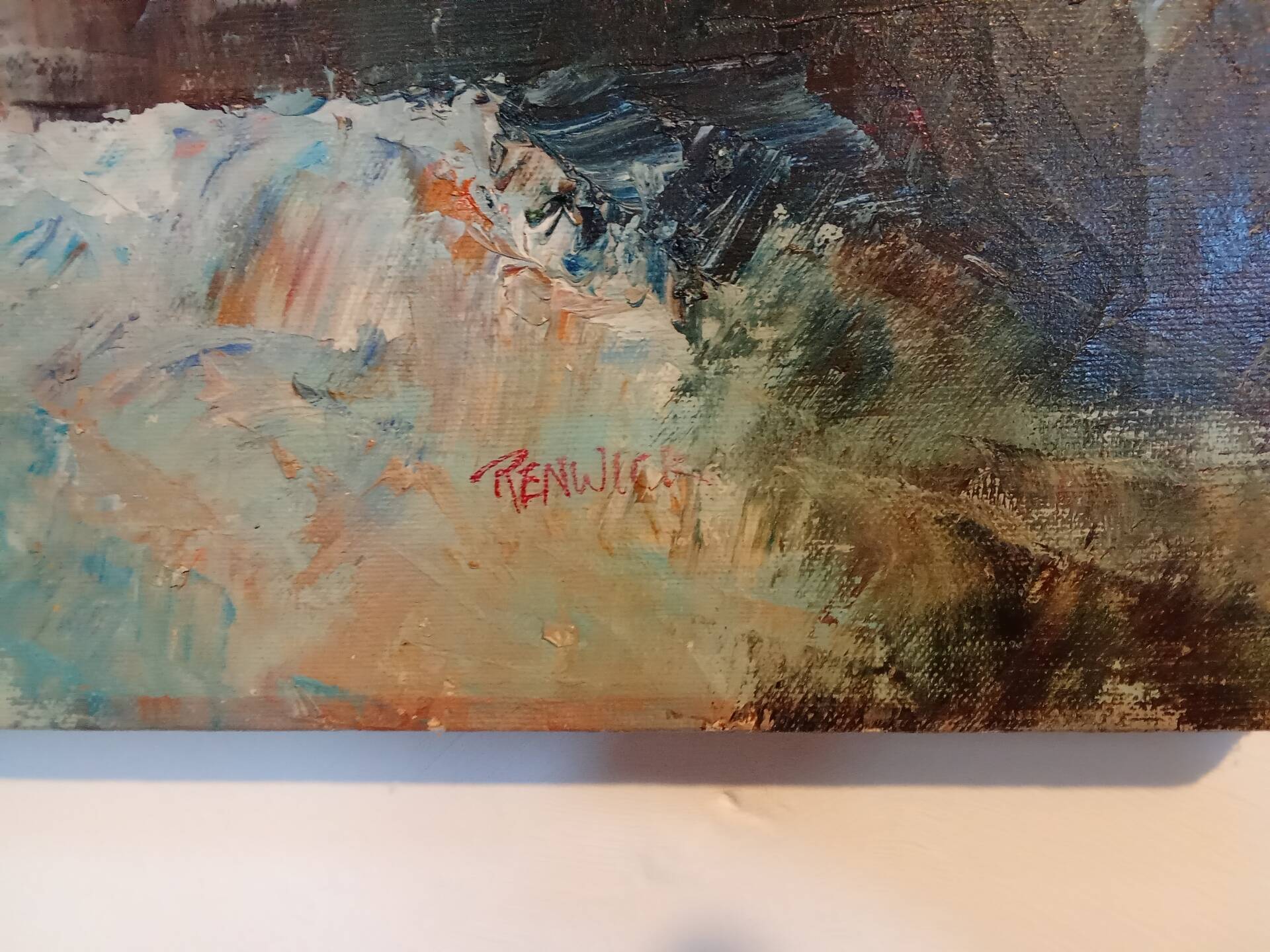 Still life painting in oil on canvas
