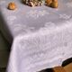 Old linen tablecloth and lilac-tinted silk