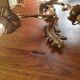 Pair of antique bronze wall lights, early 20th century