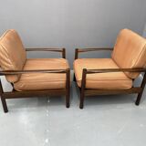 Paire de fauteuils de style scandinave, années 1980