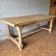Aero-sanded oak farmhouse table