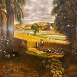 Landscape canvas painting