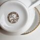 Series of 4 cups and saucers in white porcelain