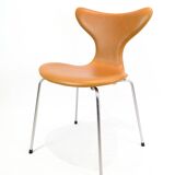 Set Of 4 Dining Chairs Model 3108 Lily/Seagull Made In Cognac Elegance Leather By Arne Jacobsen
