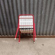 Fauteuil de jardin enfant en métal rouge