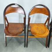 Set of Four Bauhaus Folding Chairs B751 by Ligna, Czechoslovakia 1930s