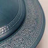 Blue Earthenware "Margherita" Centerpiece by Antonia Campi for Laveno, Italy