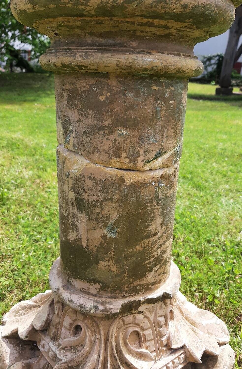 Holy water font on stone column (17th century)