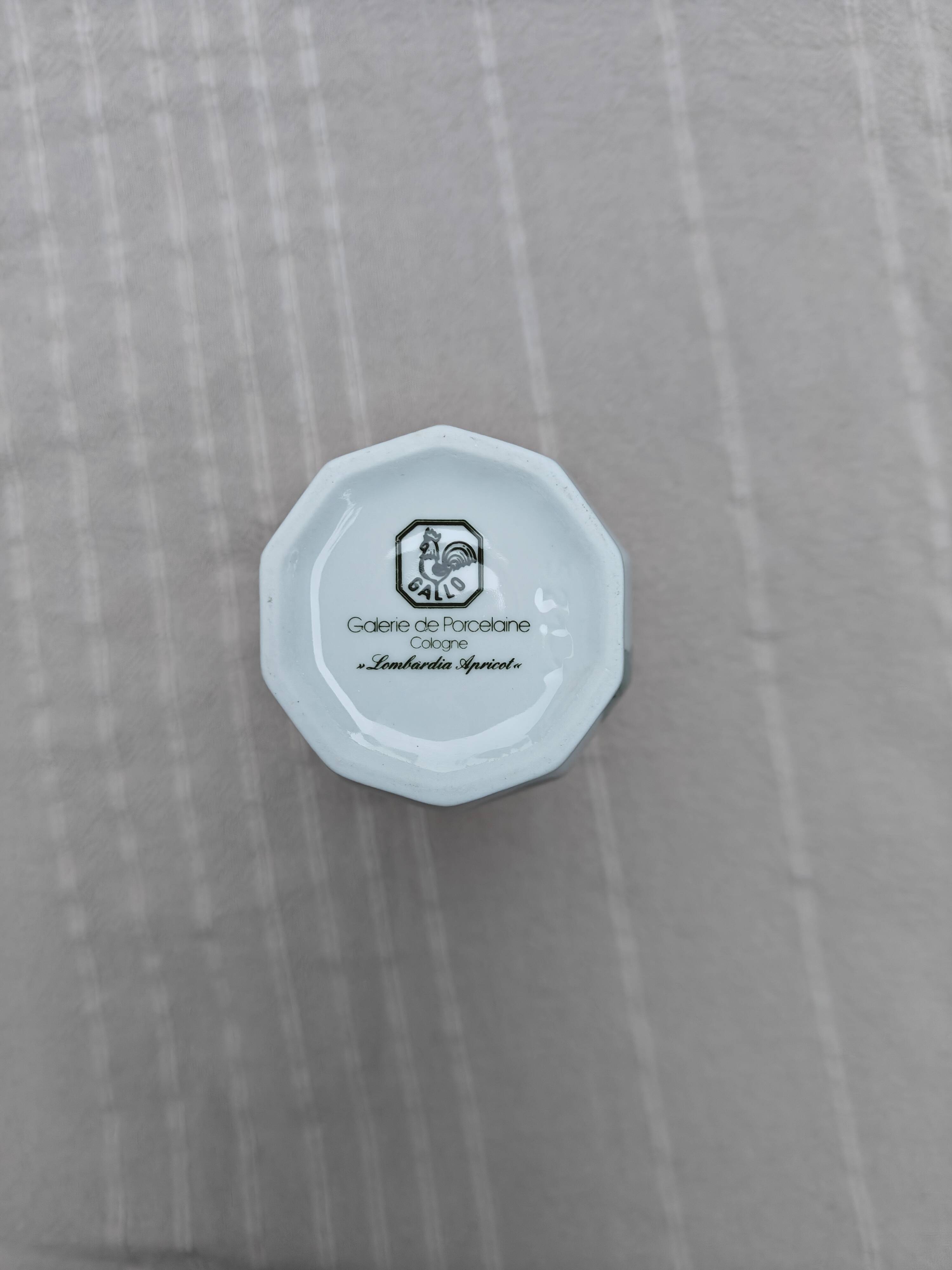 Octagonal porcelain soliflore "Lombardia Apricot" - Gallo Design