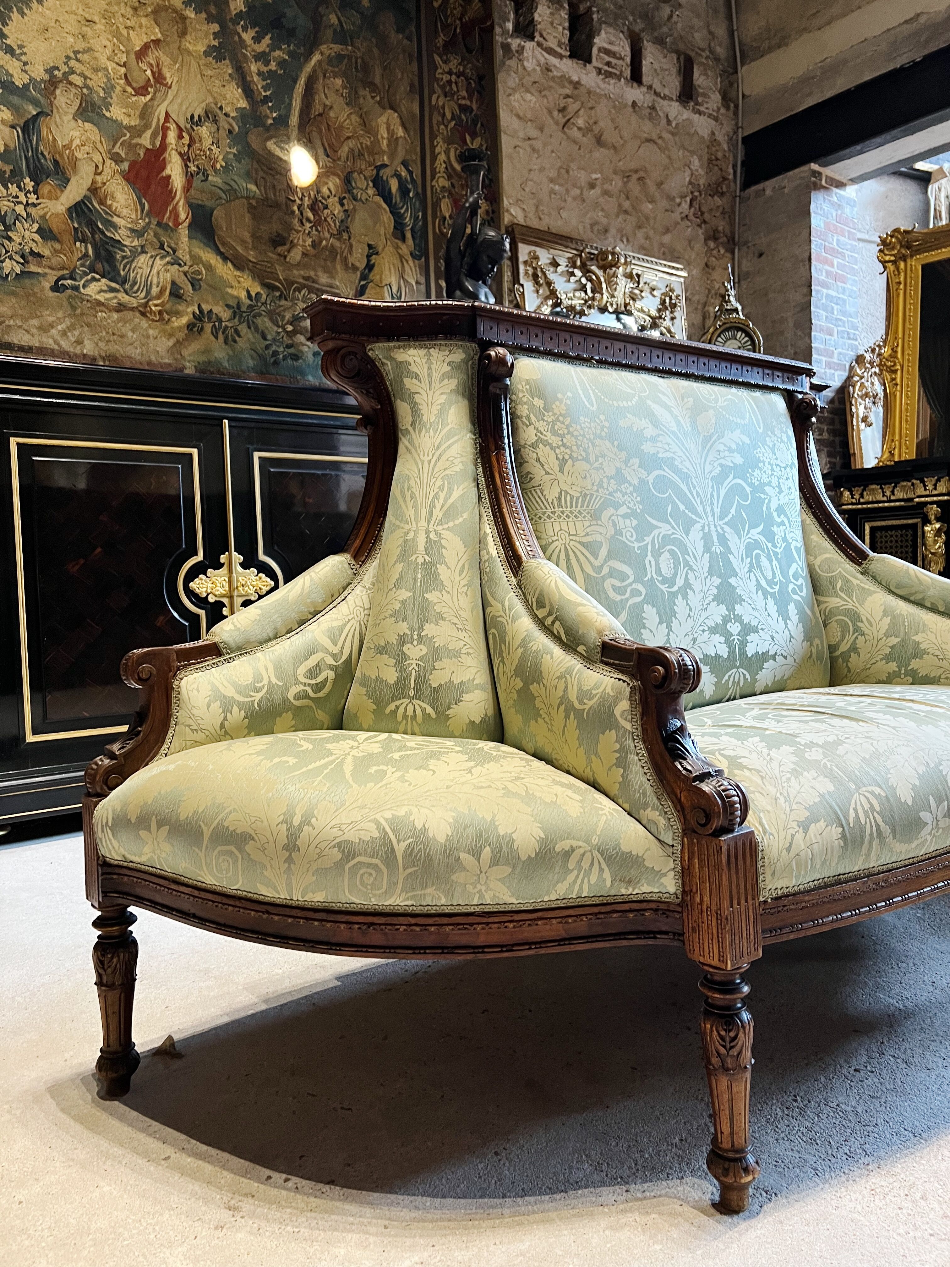 Sofa with Confidants Style Louis XVI Of the time Napoleon III half terminal