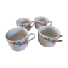 4 tasses porcelaine