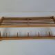 Uluv czechoslovakian mid-century wooden wall coat rack with shelf, 1970