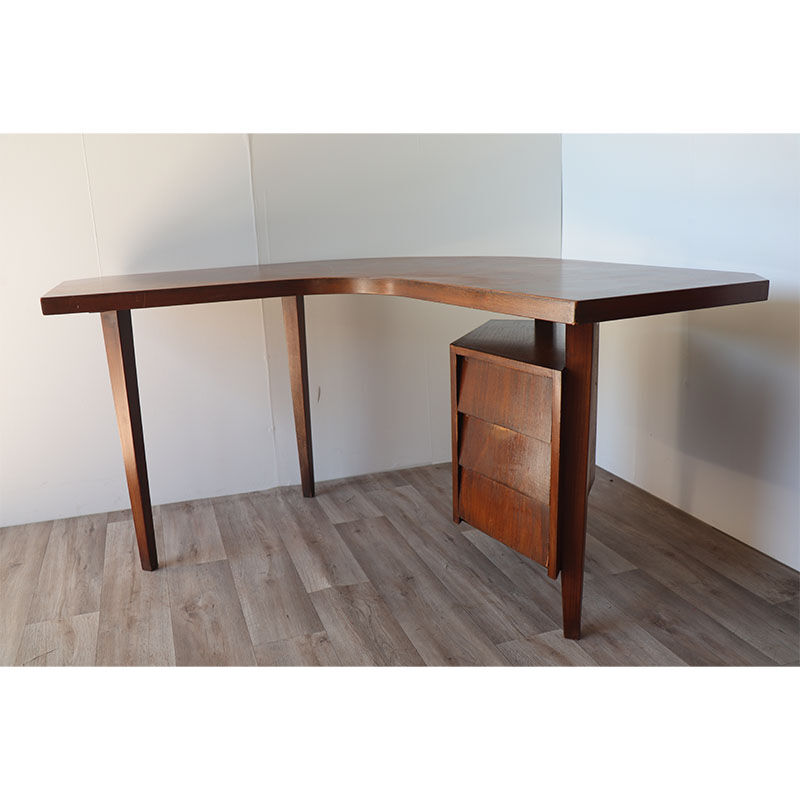 Vintage desk "Boomerang" solid wood 1950