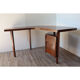 Bureau vintage "Boomerang" en bois massif 1950