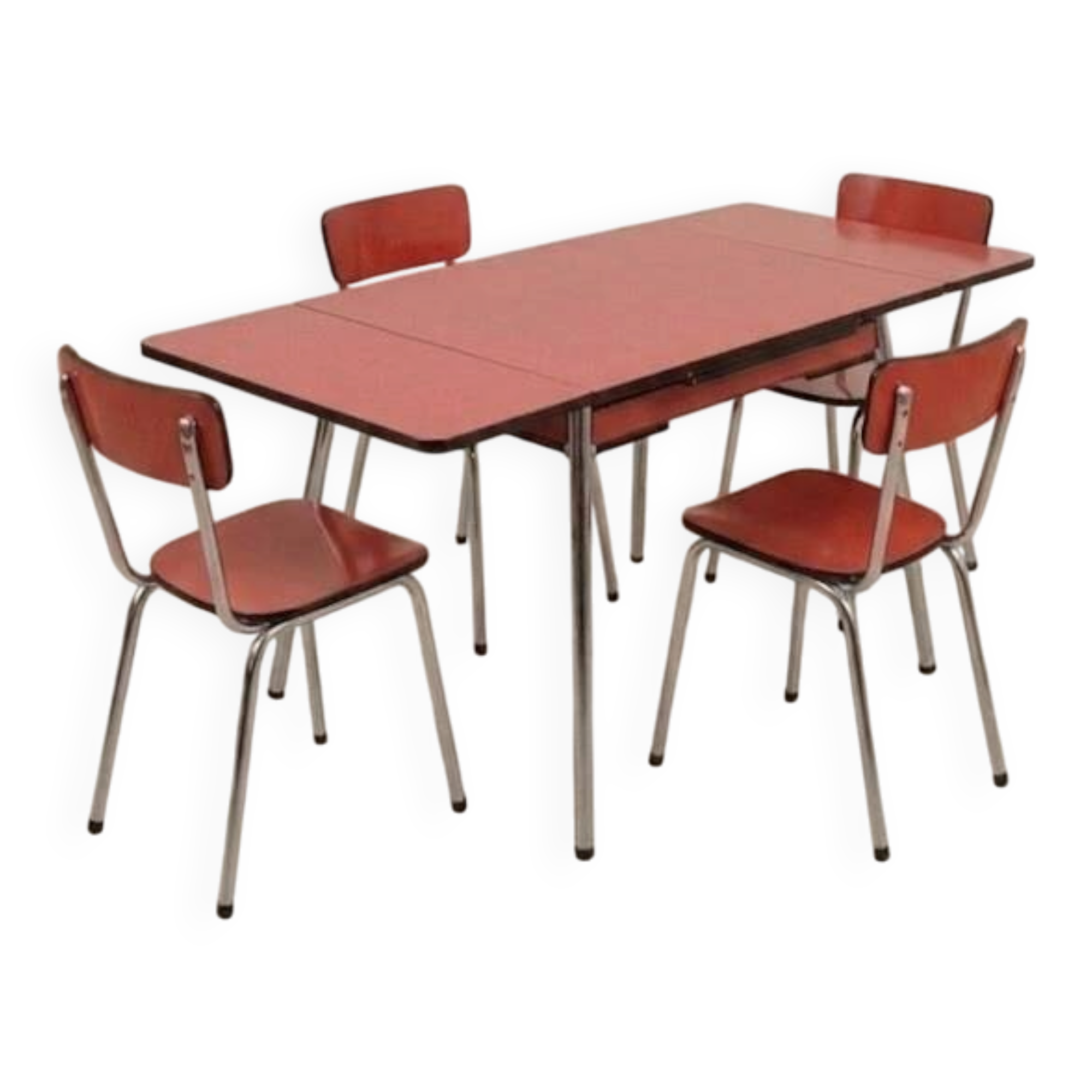 Mid-Century / Vintage Dining Room Set – Red Formica