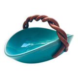 Vintage studio art pottery candy bowl by Alexandre De Wemmel, Belgium, 1950s.