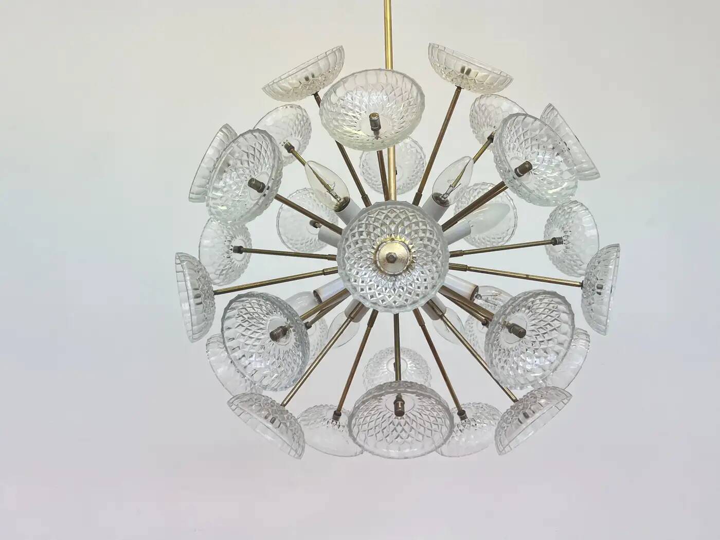 Dandelion, Sputnik chandelier by Kamenicky Senov, 1970