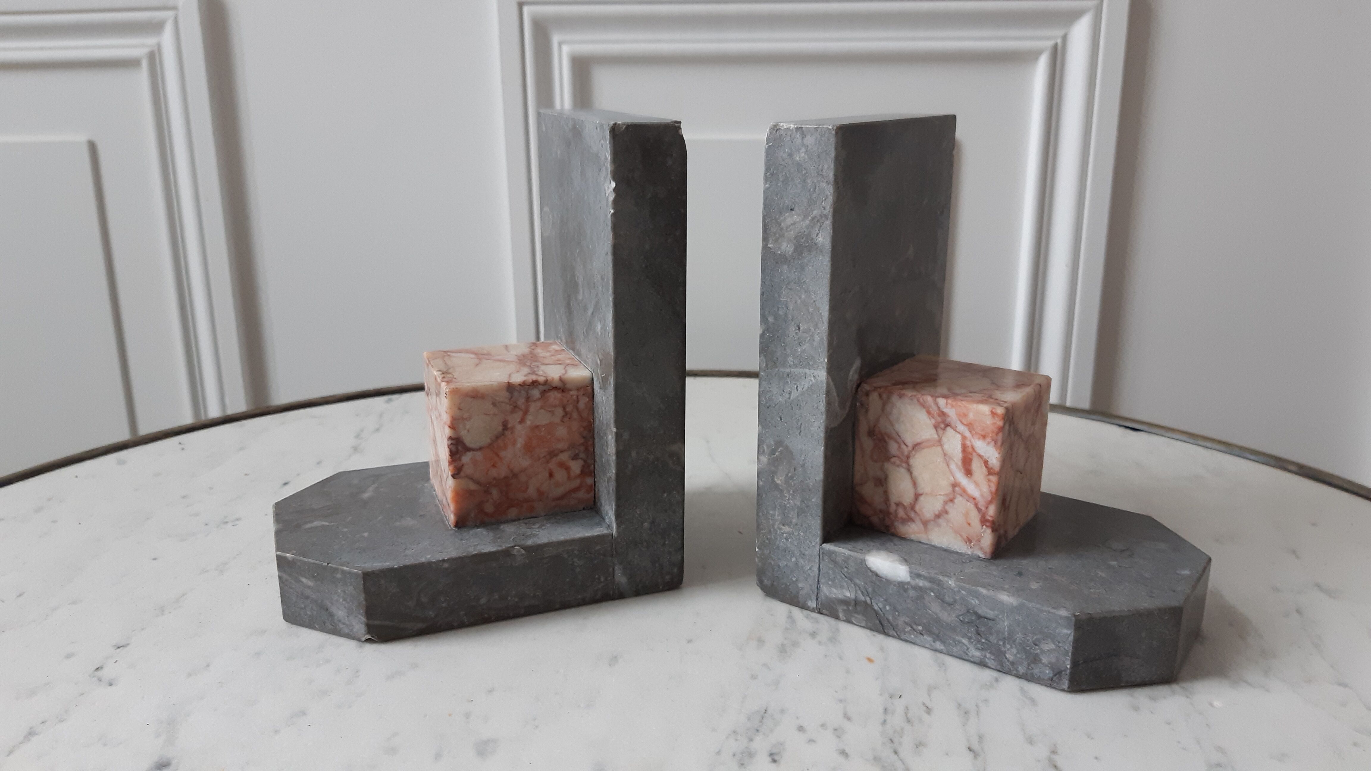 Christmas Pop-up 2022 - Pair of Art Deco Marble Bookends