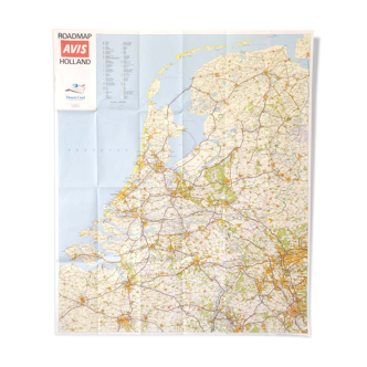 Carte vintage Pays-Bas Amsterdam