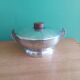 Art Deco sugar cream in silver metal