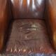 Vintage club armchair made of sheep leather