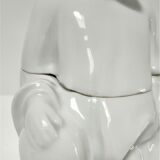 Anthropomorphic porcelain pot signed Baylac late nineteenth early twentieth