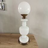 Mushroom lamp blown glass opaline