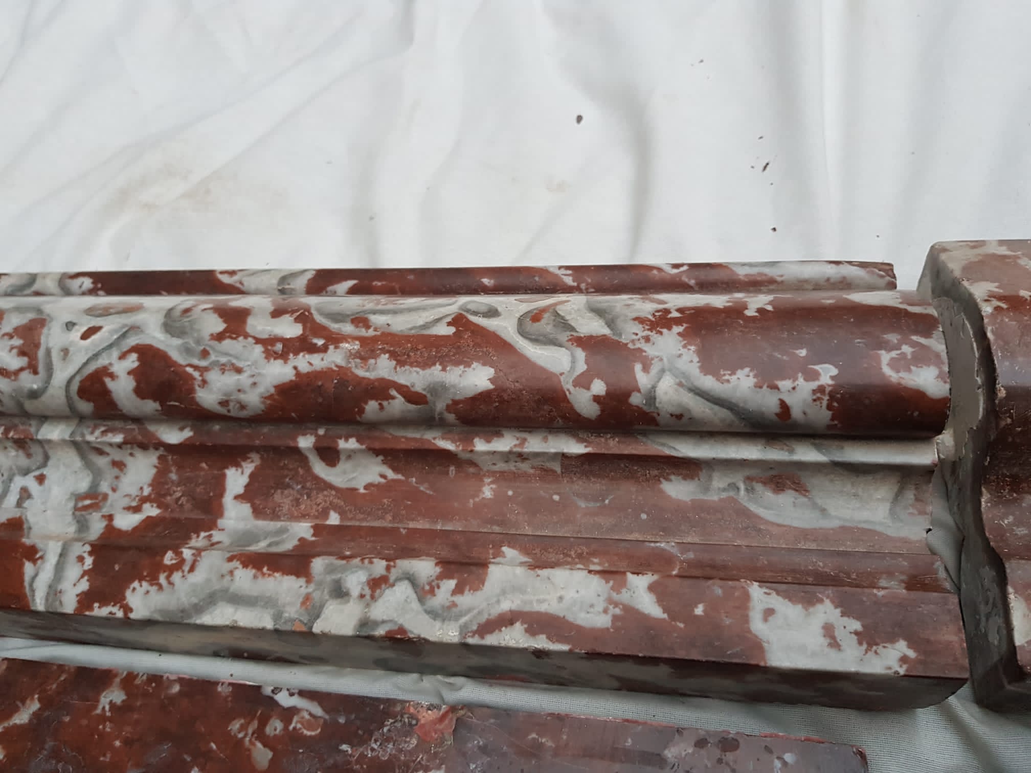 Fireplace in red marble from Languedoc