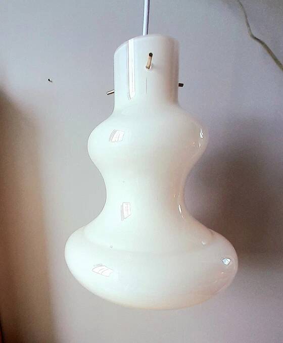 Suspension en opaline Massimo Vignelli années 70