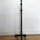 Vintage children's room valet in green varnished wood on roulette