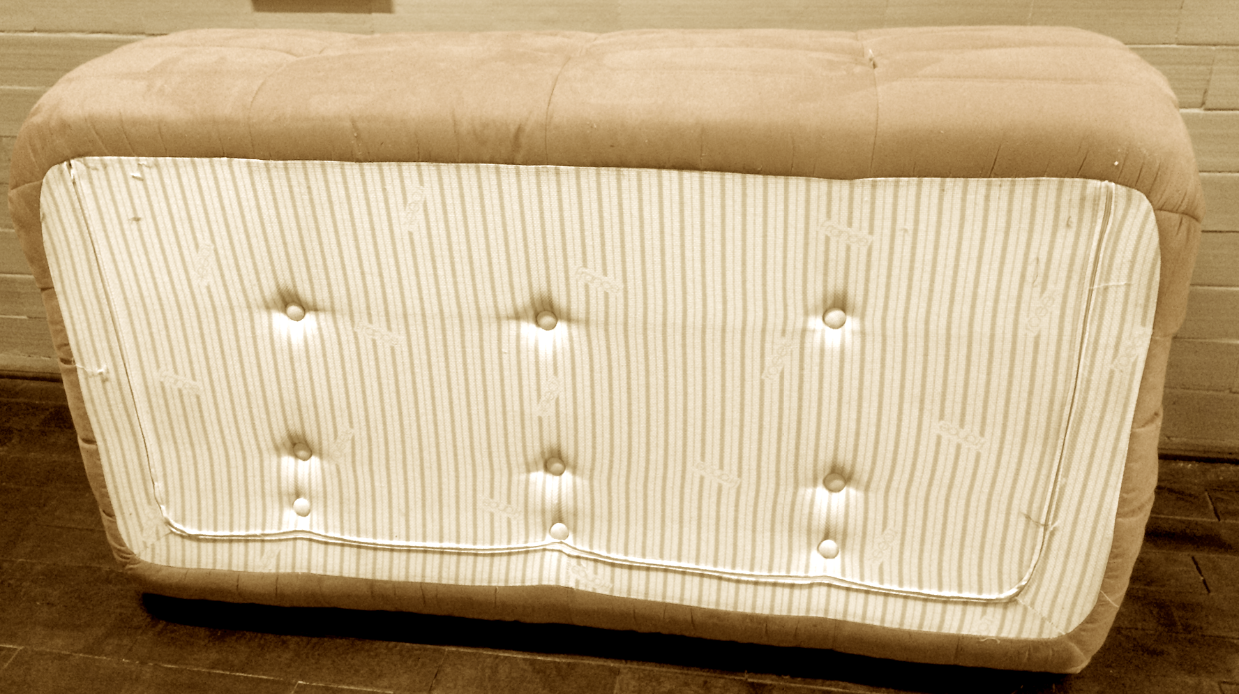 Togo 3 seater sofa in beige microfibre designed by Michel Ducaroy 1973