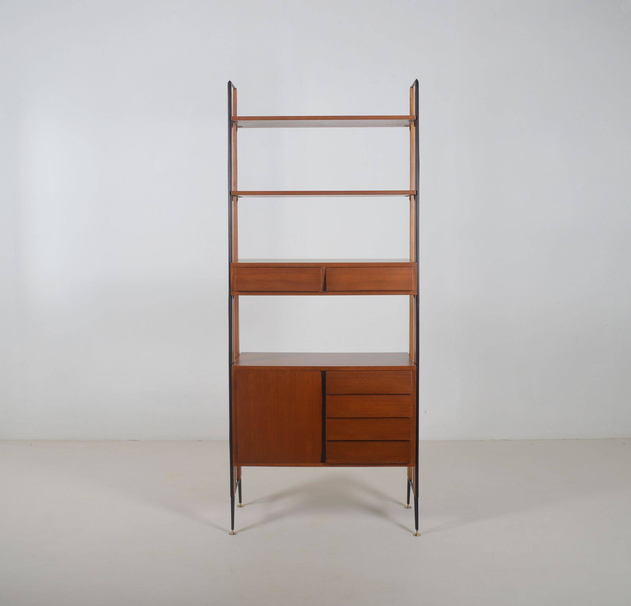 Italian freestanding wall rack by ISA Bergamo, 1950s