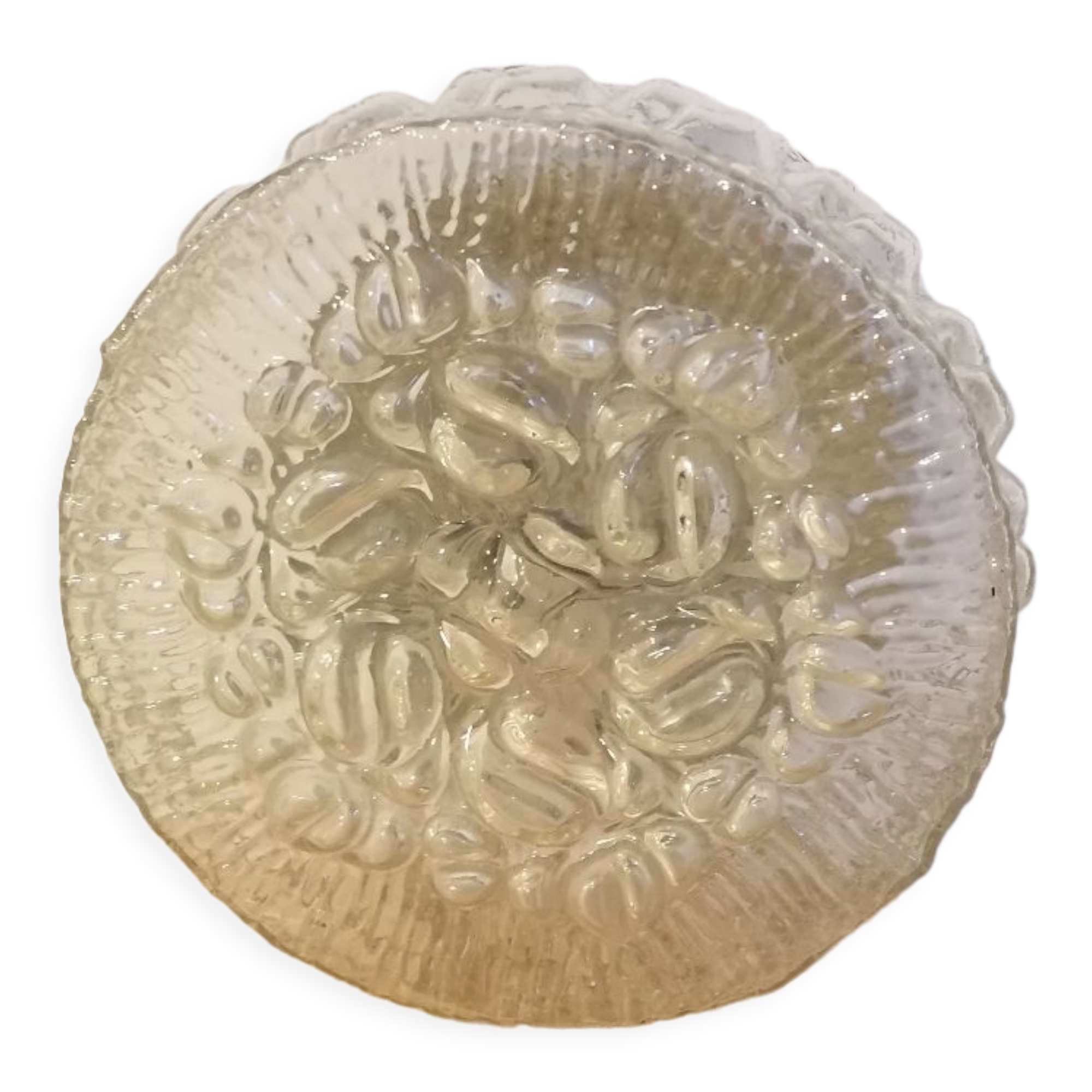 Vintage molded glass wall lamp