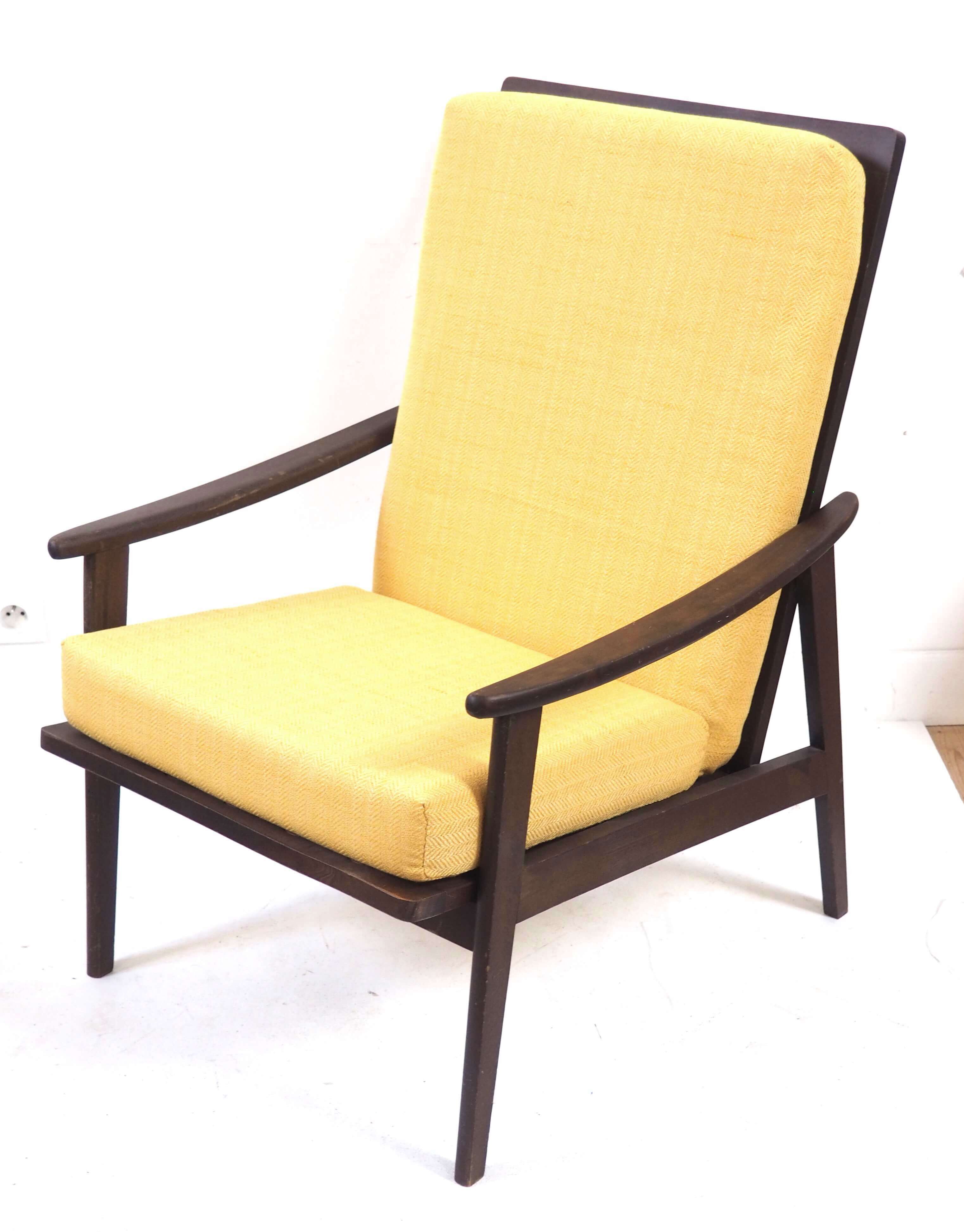 Reupholstered armchair