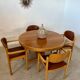 Vintage 70s Scandinavian design oak extendable table